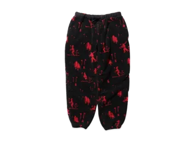 BEAMS GYM Pants Wide Jacquard Boa "Skier"