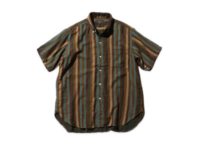 BEAMS B.D. Classic fit Multi Stripe Double Gauze "Brown"