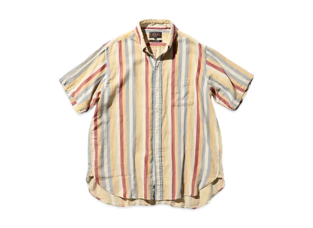 BEAMS B.D. Classic fit Multi Stripe Double Gauze "Beige"