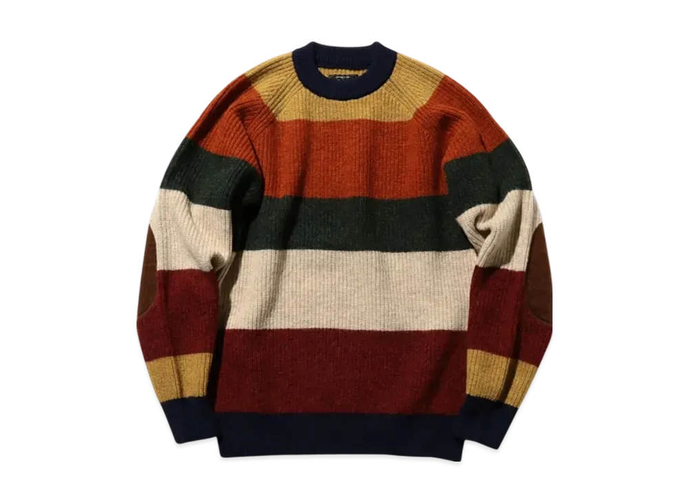 BEAMS Crew Multi Stripe 5G "Multi23F"