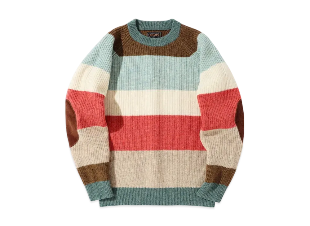 BEAMS Crew Multi Stripe 5G "Multi"