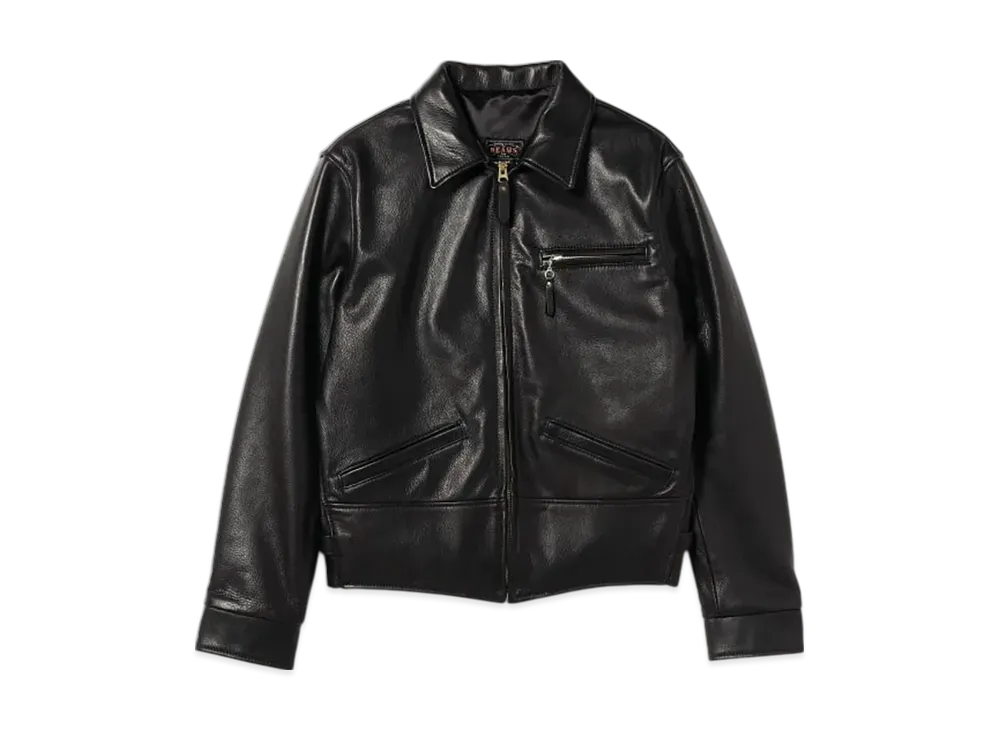 BEAMS M Leather Sports Jacket "Black"