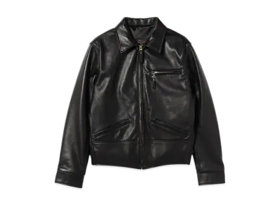 BEAMS M Leather Sports Jacket "Black"