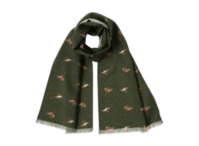 BEAMS Wool Stole Print "Pheasant"