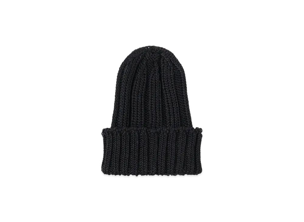 BEAMS Watch Cap Linen Like Cotton "Black"
