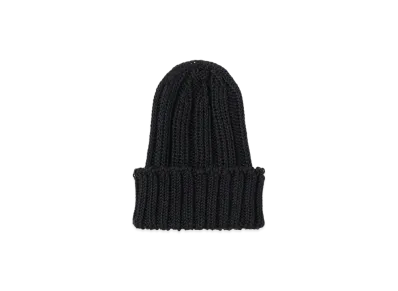 BEAMS Watch Cap Linen Like Cotton "Black"