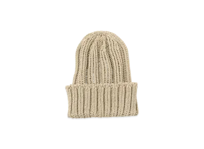 BEAMS Watch Cap Linen Like Cotton "BeigeMix"