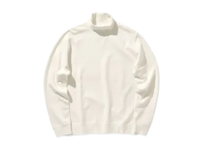 BEAMS Sweat Turtle Neck "White"