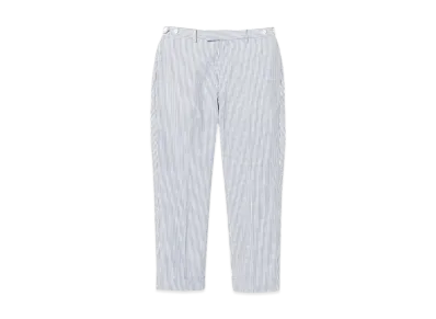 BEAMS IVY Trousers Ankle Cut Seersucker "Blue"
