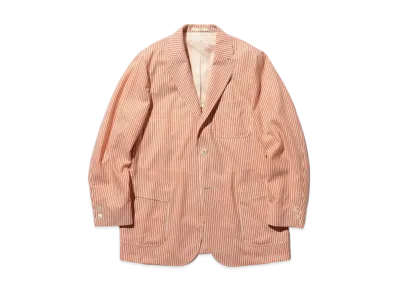 BEAMS 3B Box fit Wool Stripe "Orange"