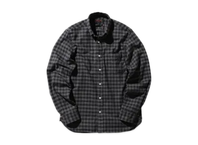 BEAMS B.D. Gingham Check Shaggy "Gray"
