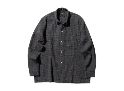 BEAMS Open B.D. Plaid "Navy"