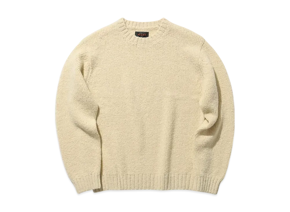 BEAMS Crew Corkscrew Yarn 3G "OffWhite"