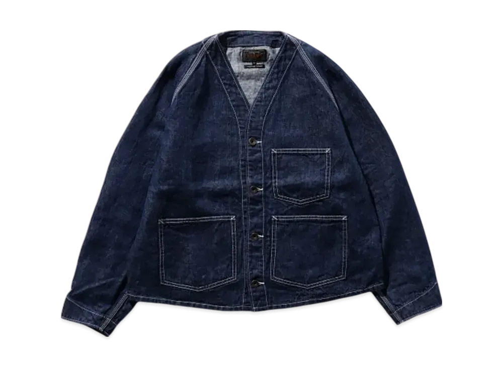 BEAMS Engineer Jacket Twill Linen "Indigo"