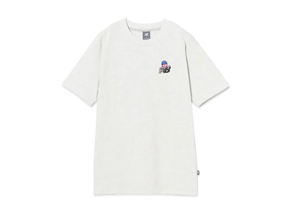 BEAMS T x New Balance x Face Oka Character T-Shirt "AshHeather"