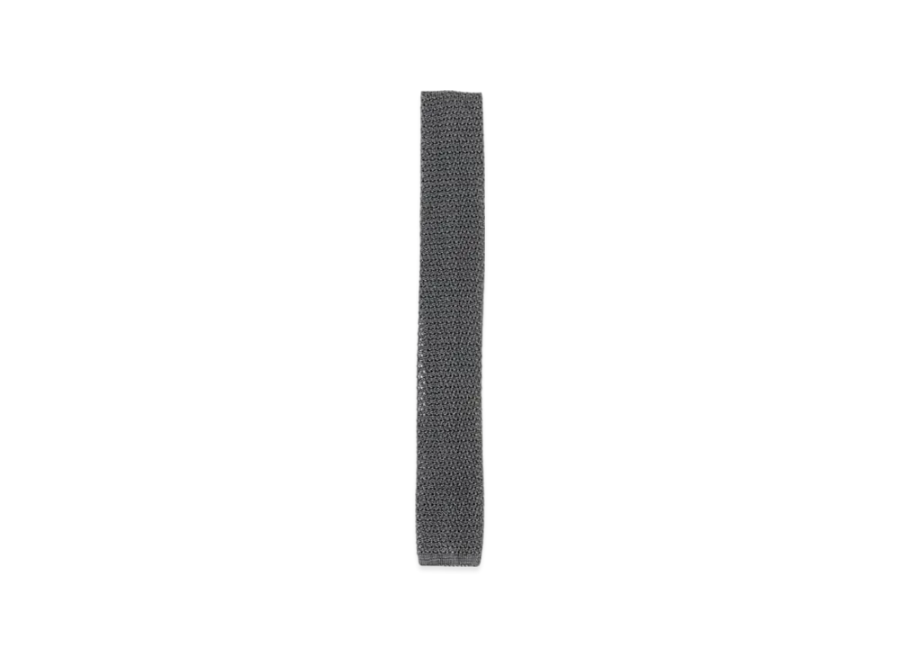 BEAMS Silk Knit Tie Solid "Gray"