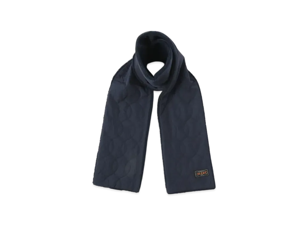BEAMS Boa Quilt Muffler "Navy"