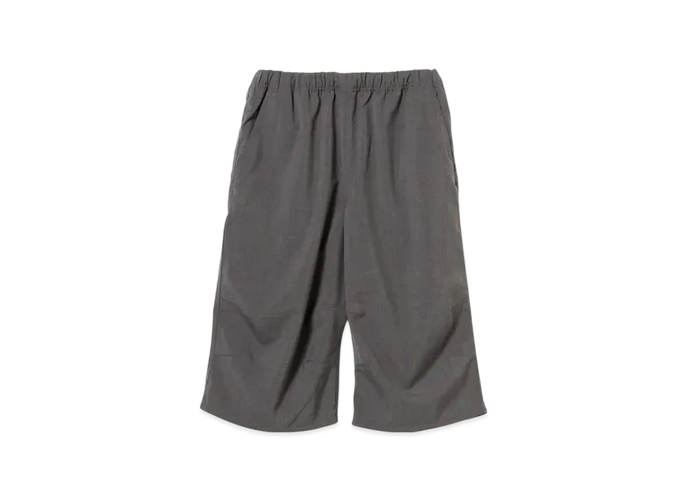 BEAMS Wide Short Slacks "Gray"