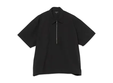 BEAMS Half-zip pullover shirt "Black"