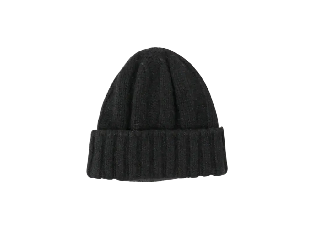 BEAMS Cashmere Rib Watch Cap "Black"