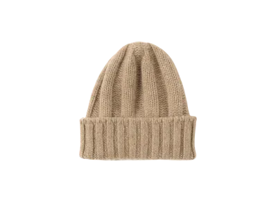 BEAMS Cashmere Rib Watch Cap "Camel"