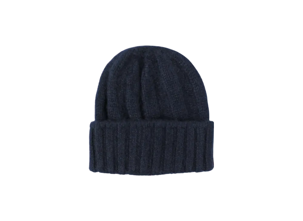 BEAMS Cashmere Rib Watch Cap "Navy"