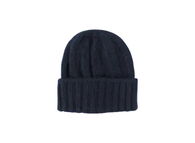 BEAMS Cashmere Rib Watch Cap "Navy"