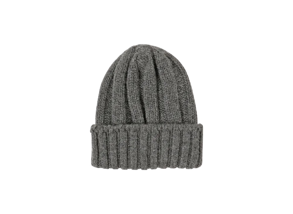 BEAMS Cashmere Rib Watch Cap "Chacoal"