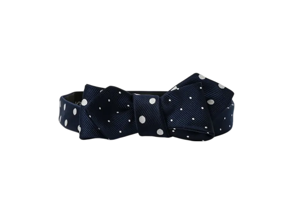 BEAMS Silk Bow Tie Dot "Navy"