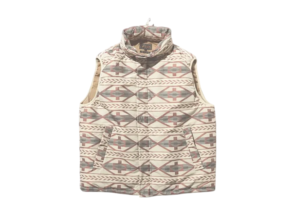 BEAMS MIL Puff Vest ver.2 Jacquard "Native"