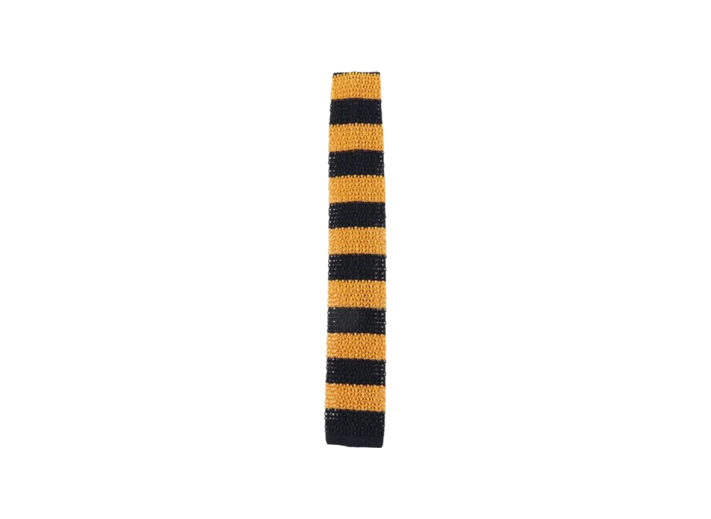 BEAMS Cotton Knit Tie Stripe "Yellow"