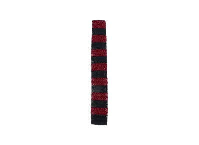 BEAMS Cotton Knit Tie Stripe "Burgundy"