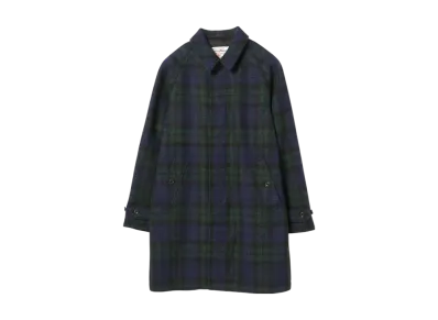 BEAMS Bal Collar Coat Harris Tweed "BlackWatch"