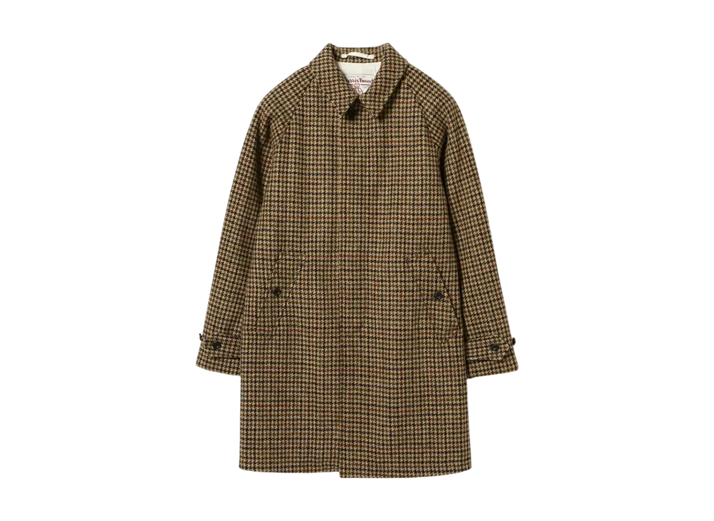 BEAMS Bal Collar Coat Harris Tweed "GunClub"