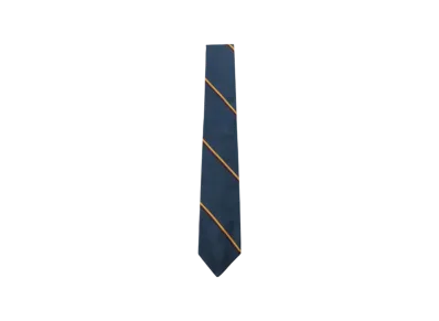 BEAMS Silk Tie Wide Regimental Stripe "Blue"