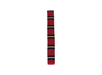BEAMS Silk Knit Tie Stripe "Red"