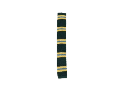 BEAMS Silk Knit Tie Stripe "Green"