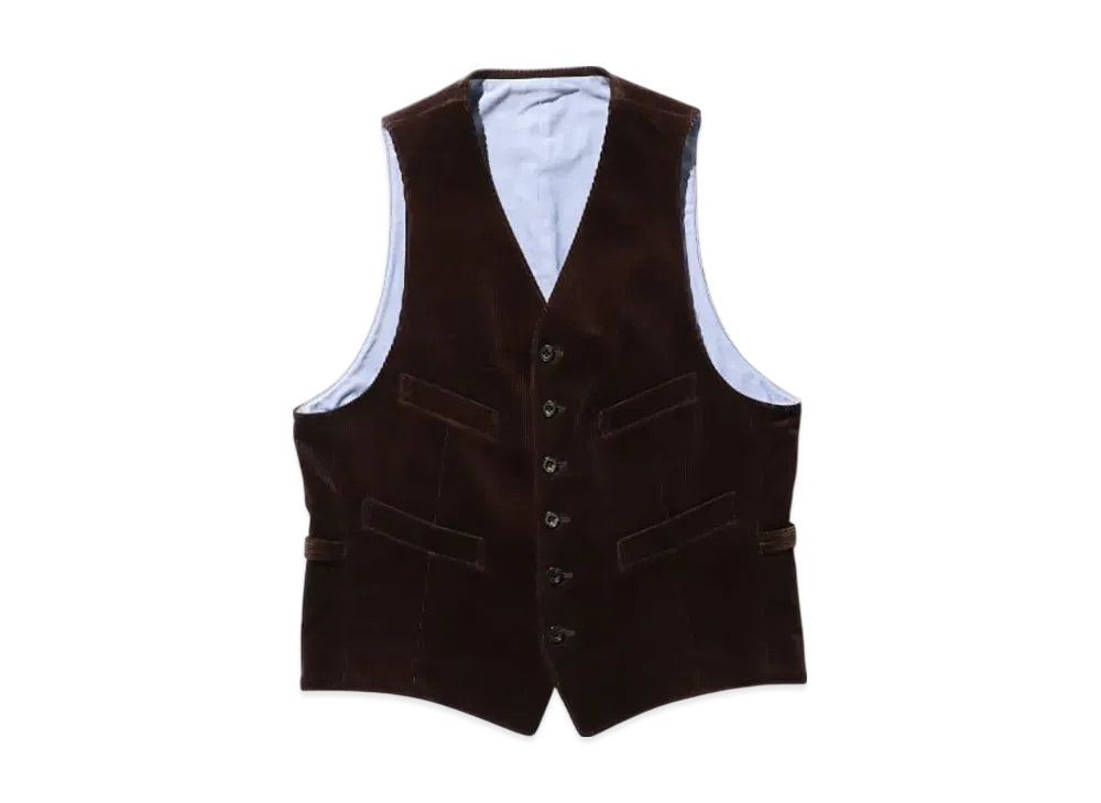 BEAMS Waistcoat Corduroy "Brown"
