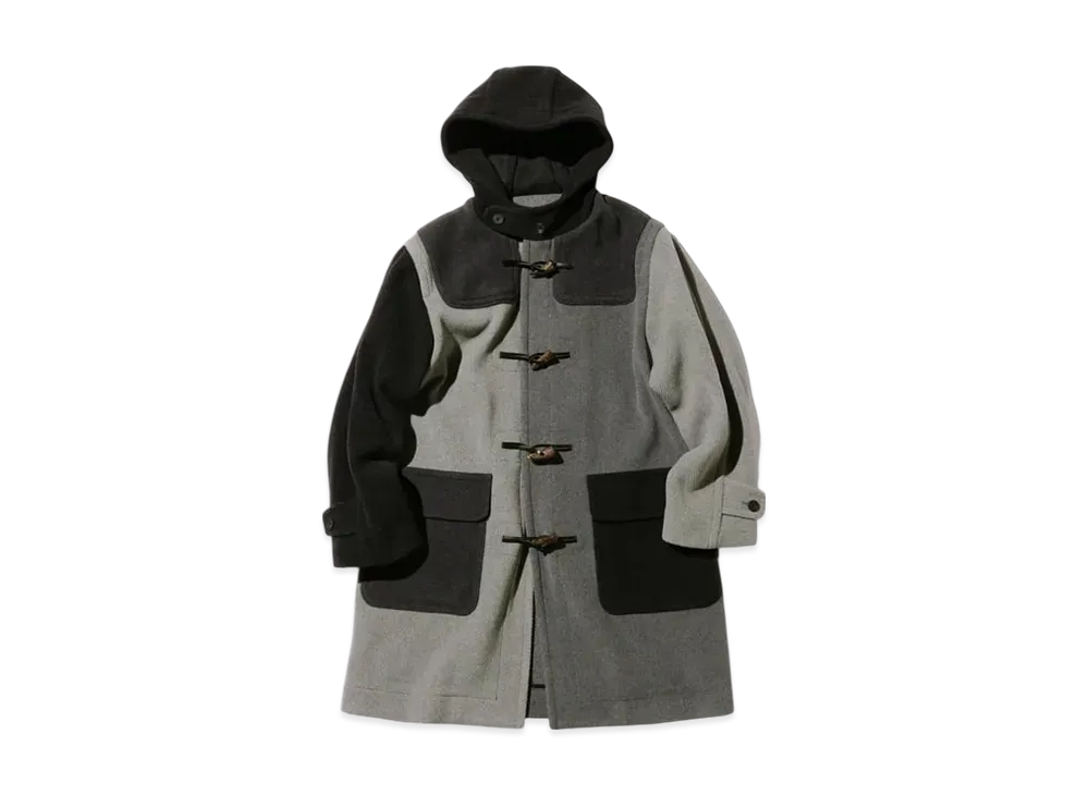 BEAMS Duffle Coat Herringbone Panel "Gray"