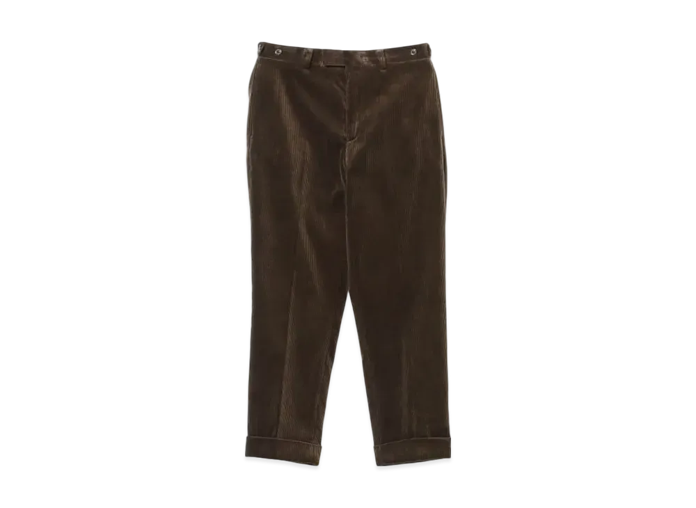 BEAMS IVY Trousers Ankle Cut Corduroy "DarkBrown"