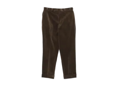 BEAMS IVY Trousers Ankle Cut Corduroy "DarkBrown"