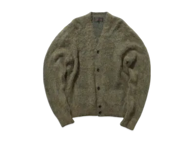 BEAMS Cardigan Stretch Mohair "Green"