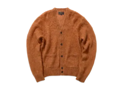 BEAMS Cardigan Stretch Mohair "Orange"