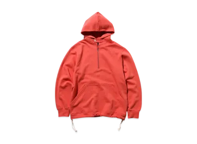 BEAMS Sweat Half Zip Hoodie "Red"