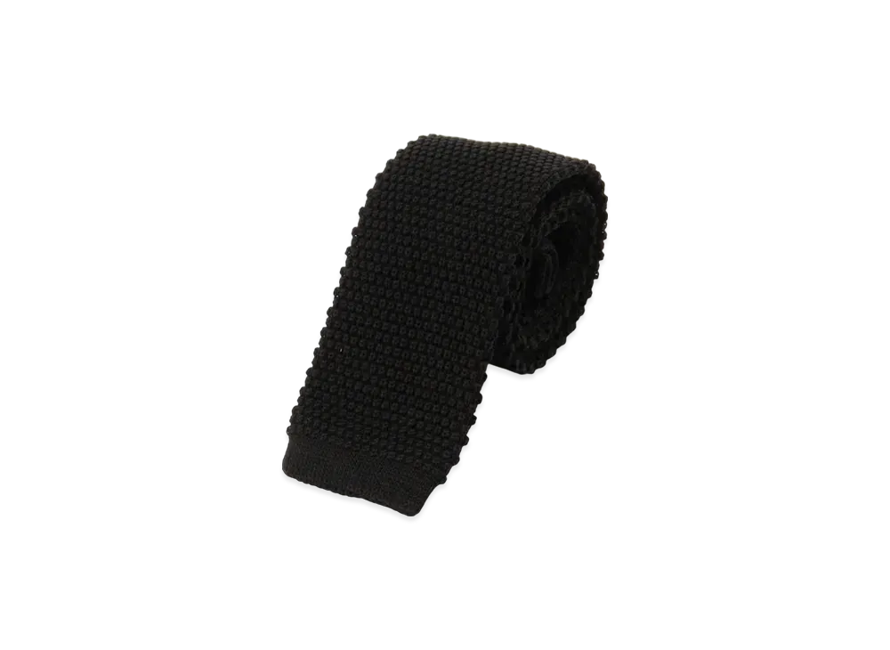 BEAMS Wool Knit Tie "Black"