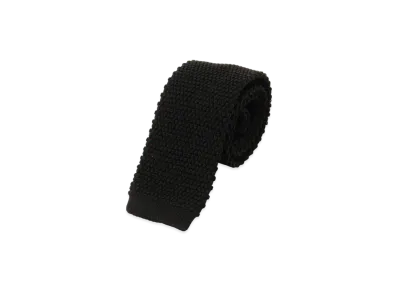 BEAMS Wool Knit Tie "Black"