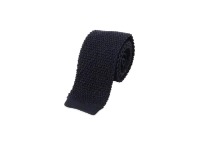 BEAMS Wool Knit Tie "Navy"