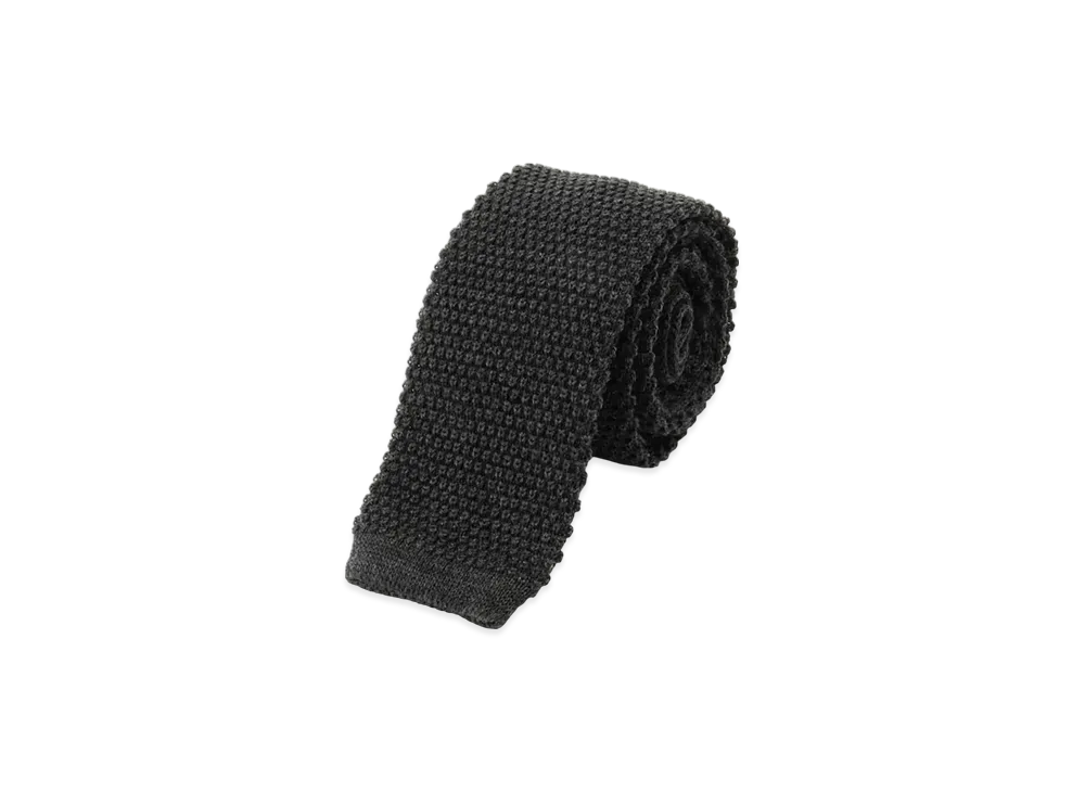 BEAMS Wool Knit Tie "ChacoalGray"