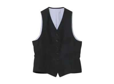 BEAMS Waistcoat Flannel "ChacoalGray"