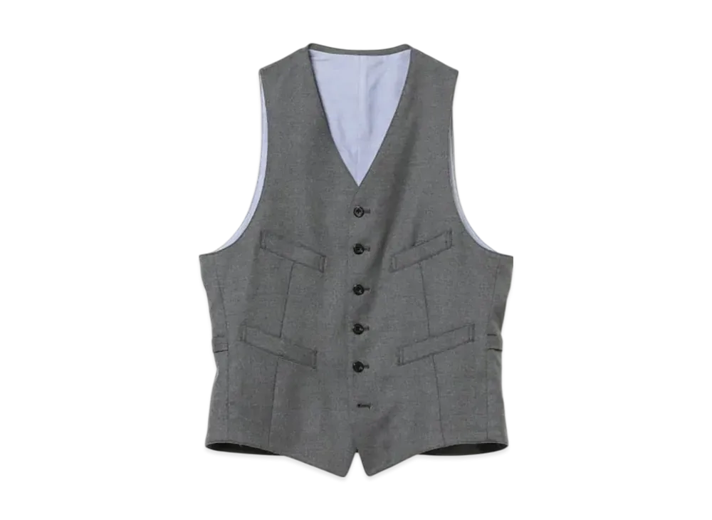 BEAMS Waistcoat Flannel "Gray"